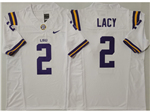 LSU Tigers #2 Kyren Lacy White College Football F.U.S.E. Limited Jersey
