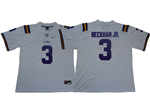 LSU Tigers #3 Odell Beckham Jr. White College Football Jersey