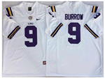 LSU Tigers #9 Joe Burrow White College Football Jersey