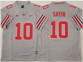 Ohio State Buckeyes #10 Julian Sayin Gray College Football F.U.S.E. Limited Jersey