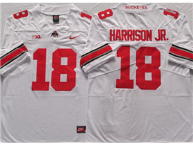 Ohio State Buckeyes #18 Marvin Harrison Jr. White College Football Jersey