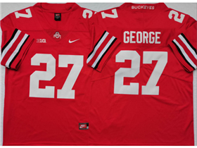 Ohio State Buckeyes #27 Eddie George Red College Football Jersey