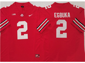 Ohio State Buckeyes #2 Emeka Egbuka Red College Football F.U.S.E. Limited Jersey