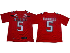 Texas Tech Red Raiders #5 Patrick Mahomes Red College Football Jersey