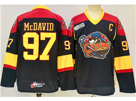 Erie Otters #97 Connor McDavid Black OHL Hockey Jersey