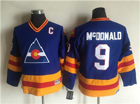 Colorado Rockies #9 Lanny McDonald Youth CCM Vintage Blue Jersey