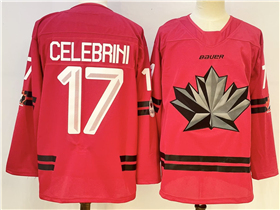 2026 Winter Olympics Team Canada #17 Macklin Celebrini Red Hockey Jersey