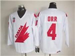 1991 Canada Cup Team Canada #4 Bobby Orr CCM Vintage White Hockey Jersey