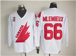 1991 Canada Cup Team Canada #66 Mario Lemieux CCM Vintage White Hockey Jersey