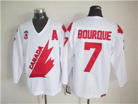 1991 Canada Cup Team Canada #7 Ray Bourque CCM Vintage hite Hockey Jersey