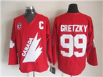 1991 Canada Cup Team Canada #99 Wayne Gretzky CCM Vintage Red Hockey Jersey