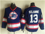 Winnipeg Jets #13 Teemu Selanne Youth CCM Vintage Blue Jersey