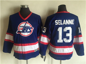 Winnipeg Jets #13 Teemu Selanne Youth CCM Vintage Blue Jersey