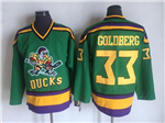 The Mighty Ducks #33 Greg Goldberg CCM Green Movie Jersey