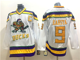 The Mighty Ducks #9 Paul Kariya CCM White Movie Jersey
