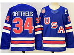 2026 Winter Olympics Team USA #34 Auston Matthews Blue Hockey Jersey