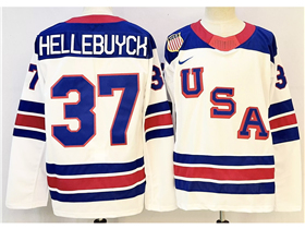2026 Winter Olympics Team USA #37 Connor Hellebuyck White Hockey Jersey