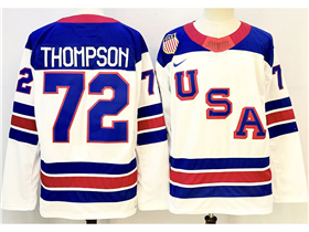 2026 Winter Olympics Team USA #72 Tage Thompson White Hockey Jersey