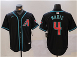 Arizona Diamondbacks #4 Ketel Marte Black Limited Jersey