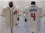 Arizona Diamondbacks #4 Ketel Marte White Limited Jersey