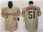 Arizona Diamondbacks #51 Randy Johnson Gold 2021 City Connect Cool Base Jersey 