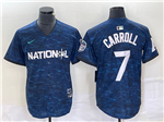 National League Arizona Diamondbacks #7 Corbin Carroll Navy 2023 MLB All-Star Game Jersey