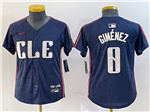 Cleveland Guardians #0 Andres Gimenez Youth Navy 2024 City Connect Limited Jersey