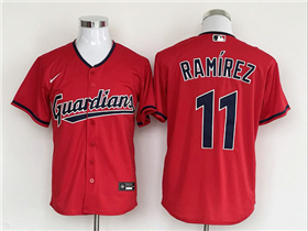 Cleveland Guardians #11 Jose Ramirez Red Cool Base Jersey