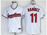 Cleveland Guardians #11 Jose Ramirez White Cool Base Jersey