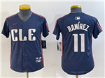 Cleveland Guardians #11 Jose Ramirez Youth Navy 2024 City Connect Limited Jersey