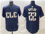 Cleveland Guardians #22 Josh Naylor Navy 2024 City Connect Limited Jersey