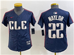 Cleveland Guardians #22 Josh Naylor Youth Navy 2024 City Connect Limited Jersey