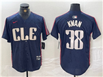 Cleveland Guardians #38 Steven Kwan Navy 2024 City Connect Limited Jersey