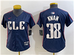 Cleveland Guardians #38 Steven Kwan Women's Navy 2024 City Connect Limited Jersey