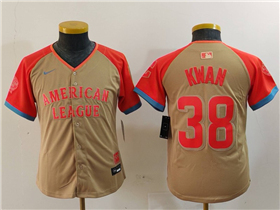 American League #38 Steven Kwan Youth Cream 2024 MLB All-Star Game Limited Jersey