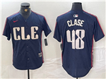 Cleveland Guardians #48 Emmanuel Clase Navy 2024 City Connect Limited Jersey