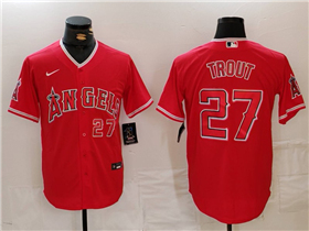 Los Angeles Angels #27 Mike Trout Red Limited Jersey