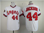 California Angels #44 Reggie Jackson 1982 Throwback White Jersey