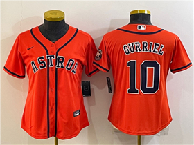 Houston Astros #10 Yuli Gurriel Women's Orange Cool Base Jersey