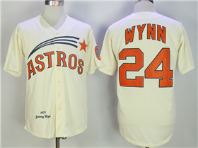 Houston Astros #24 Jimmy Wynn 1971 Cream Throwback Jersey