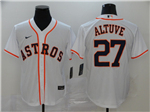 Houston Astros #27 José Altuve White Cool Base Jersey