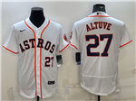 Houston Astros #27 José Altuve White Flex Base Jersey