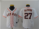 Houston Astros #27 José Altuve Youth White Cool Base Jersey