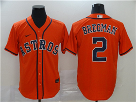 Houston Astros #2 Alex Bregman Orange Cool Base Jersey