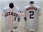 Houston Astros #2 Alex Bregman White Flex Base Jersey