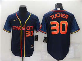 Houston Astros #30 Kyle Tucker 2022 Navy City Connect Cool Base Jersey