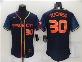 Houston Astros #30 Kyle Tucker 2022 Navy City Connect Flex Base Jersey
