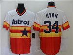 Houston Astros #34 Nolan Ryan Rainbow Cooperstown Collection Cool Base Jersey