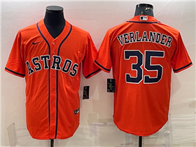 Houston Astros #35 Justin Verlander Orange Cool Base Jersey