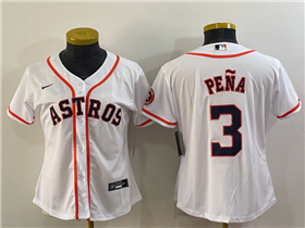 Houston Astros #3 Jeremy Pena Women's White Cool Base Jersey